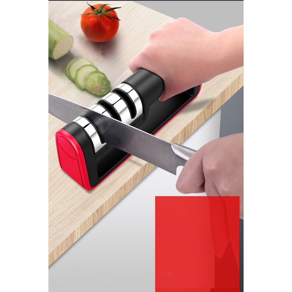 Dụng Cụ Nhà Bếp Bộ Mài Dao Kéo Cầm Tay 3 Cấp Độ Dụng Cụ Mài Dao Đa Năng Tiện Lợi