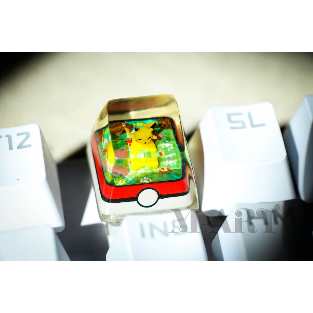Nút bàn phím cơ resin Pokemon Pikachu siêu dễ thương - Pikachu Pokemon Keycaps