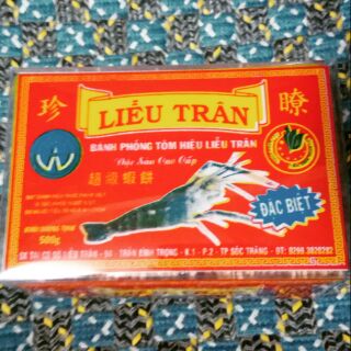 500g Bánh phồng tôm ĐẶC BIỆT 65% tôm Liễu Trân