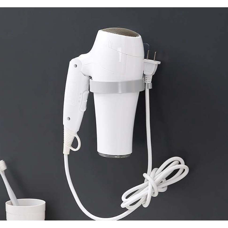 Giá Đỡ Máy Sấy Tóc Bằng Nhựa Không Cần Khoan Lỗ Sáng Tạo Cho Phòng Tắm