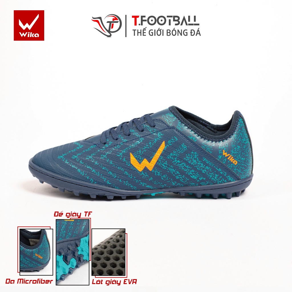 Giày Đá Bóng WIKA Hunter II Lưỡi Gà Liền Đế Cao Su TF Thế Hệ Mới