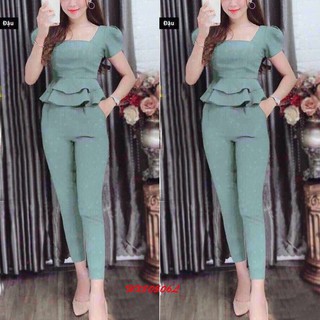 Set đồ bộ nữ quần dài áo kiểu phù hợp công sở hoặc dự tiệc rất sang trọng {XẢ KHO HÀNG}