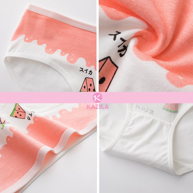[Mã 12FASHIONSALE1 giảm 10K đơn 50K] Quần lót Teen nữ dễ thương hình Dưa Hấu, Quần lót nữ cotton kháng khuẩn Kazila QLT6 | BigBuy360 - bigbuy360.vn