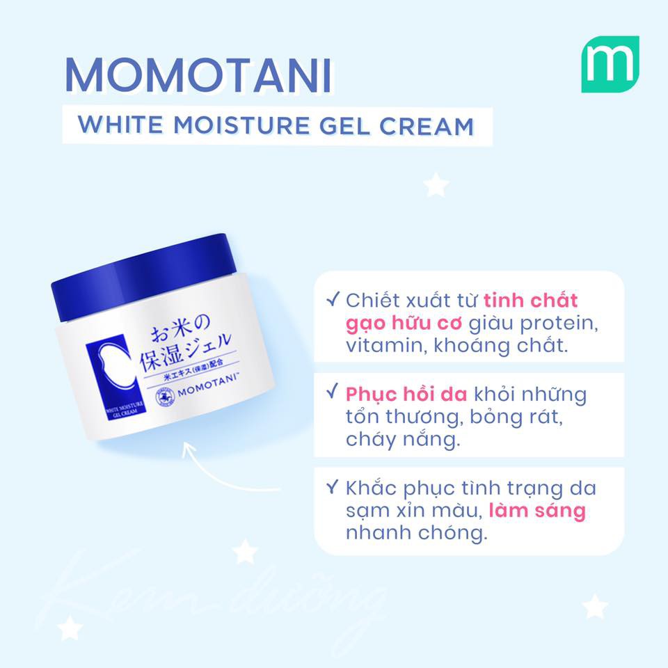 Kem dưỡng trắng Momotani White Moisture Gel Cream 230g