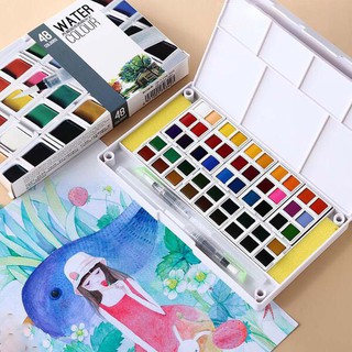 Màu Nước Superior Hộp Nhựa 12/24/36/48 Màu
