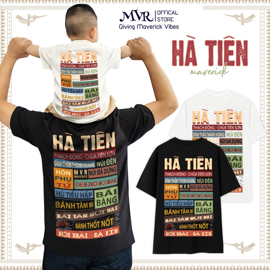 Áo thun Hà Tiên Rạch Giá Miền Tây phông cặp unisex cotton quà tặng kỉ niệm 63 tỉnh thành Việt Nam fact UNDER MVR BB425