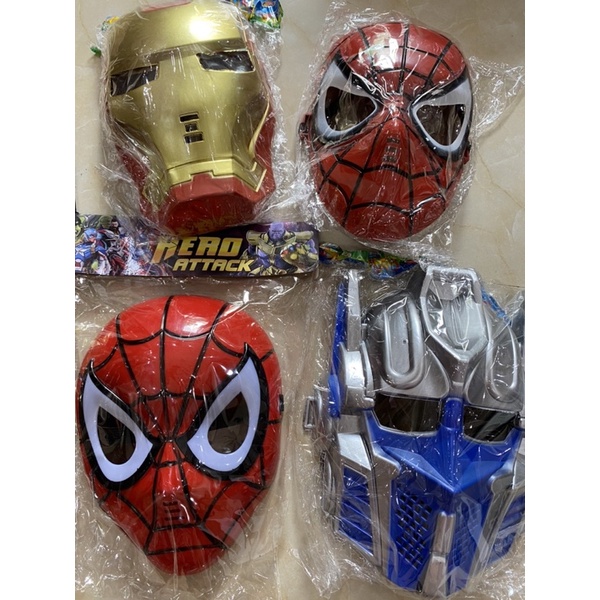 Mặt lạ siêu nhân, phát sáng  người nhện, caption , iron man….. đồ chơi phát sáng