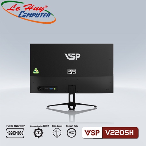 Màn hình máy tính VSP V2205H 22inch FullHD 75Hz IPS Đen