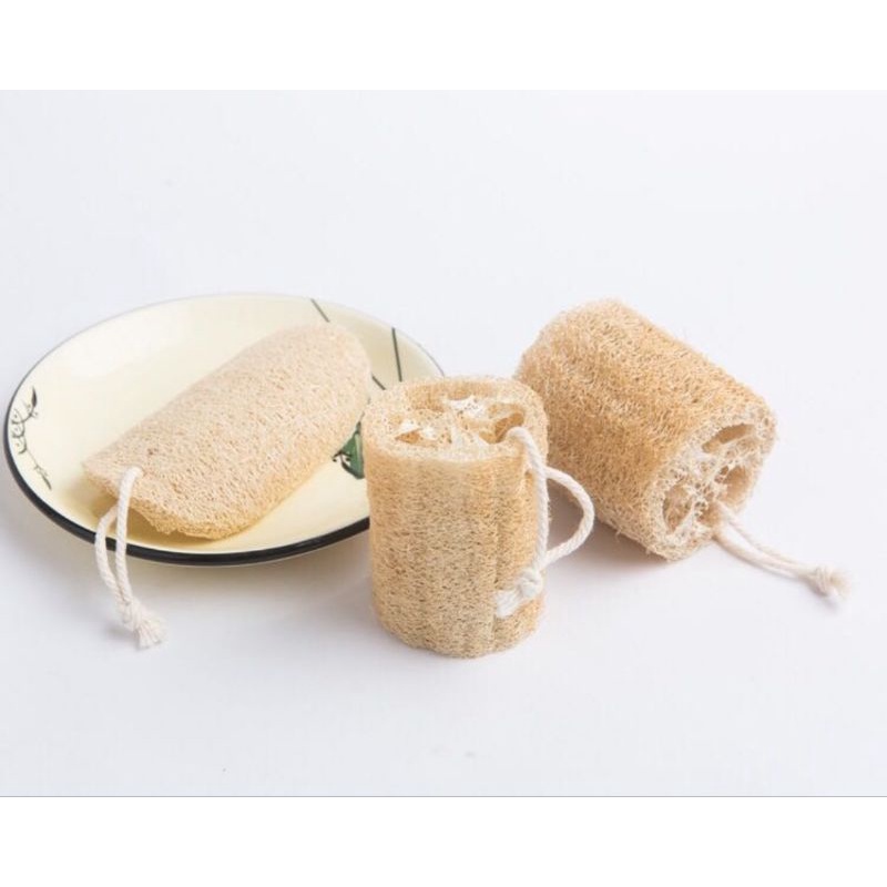 Combo 10 Xơ Mướp Cao Cấp Tự Nhiên / Bông Tắm Tẩy Tế Bào Chết / Miếng Rửa Chén Bát