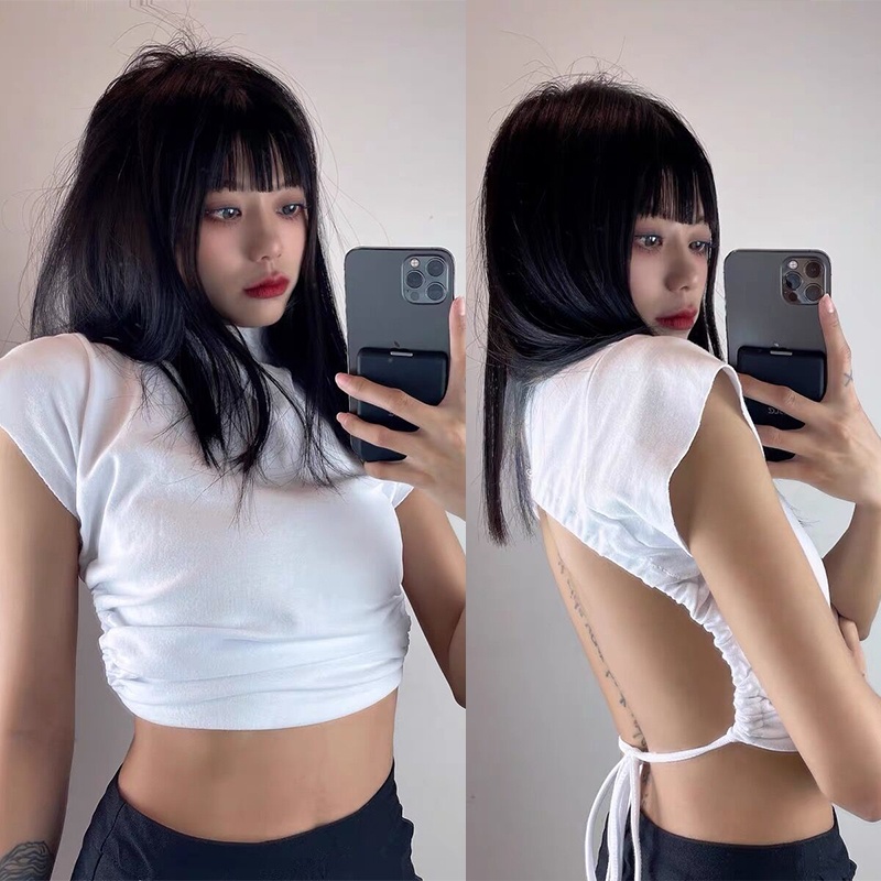  Áo Croptop Hở Lưng Quyến Rũ Phong Cách Âu Mỹ Cá Tính
