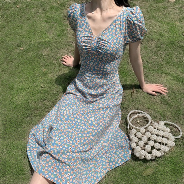 [Order] Váy hoa nhí thắt eo