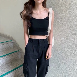 Áo hai dây crop top