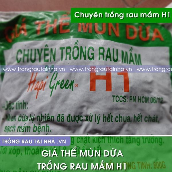Giá Thể Mùn Dừa Đất H1 Hapigreen 800G (Trồng Rau Mầm, Thủy Canh)-PAS