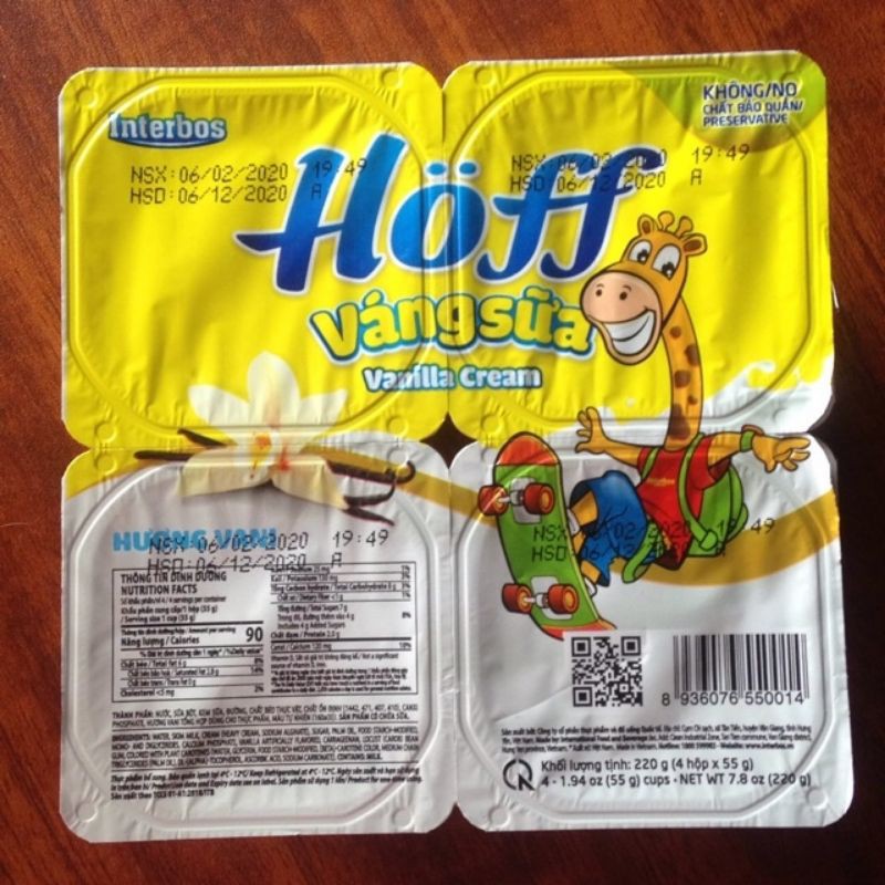 váng sữa hoff vị vani