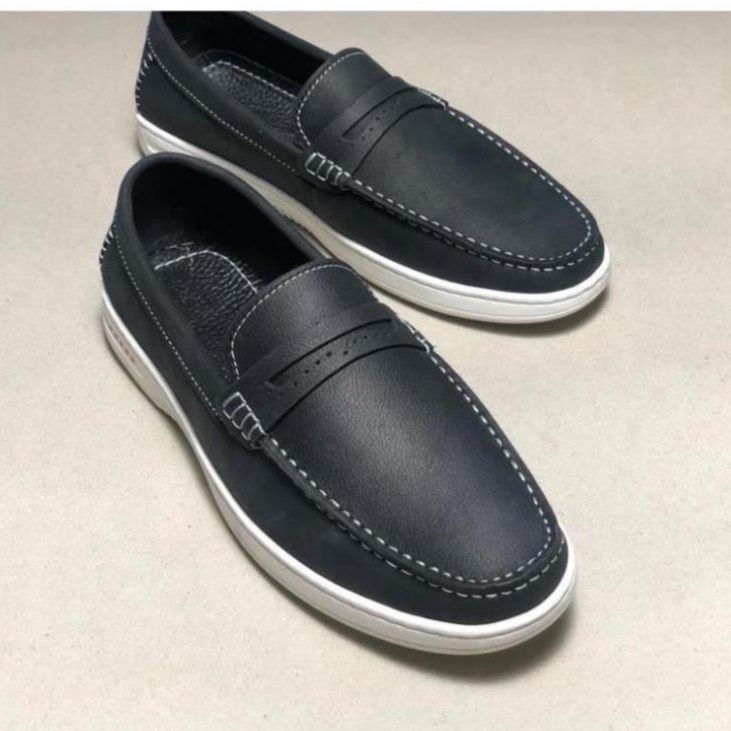 Giày lười Penny Loafer da bò thật hành 12 tháng - Mã T17