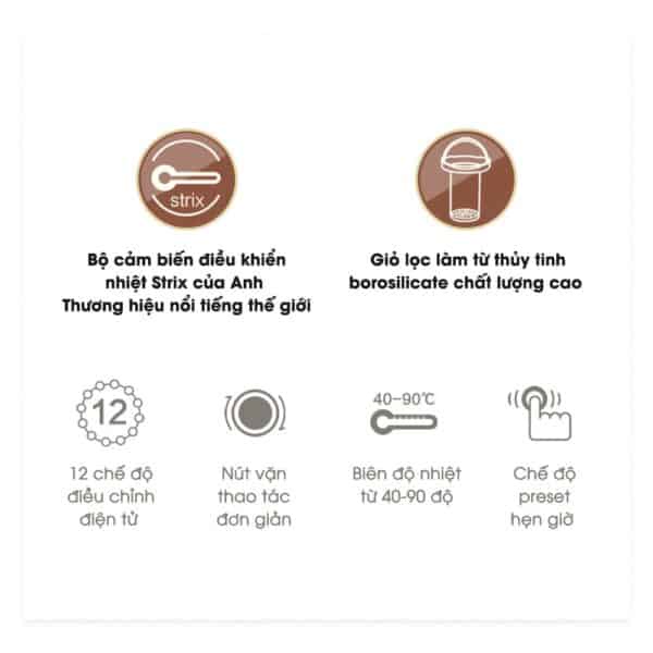 Máy Pha Trà Mini, Chưng Yến, Đun Nước, Giữ Ấm Bear SUBE011 (YSH-C15Q5) , Dung Tích 1.5L