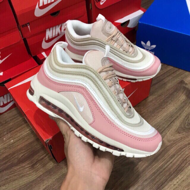 NEW- | Bán Chạy | Giầy thể thao, sneaker AIR MAX 97 màu hồng kem nữ tính thể thao dạo phố KHO Xịn Nhẩt 2021 $ ˇ * ₐ " :