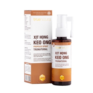Xịt họng Keo Ong True Natural (60ml) – Bổ phế, giảm ho, tiêu đờm, giảm đau viêm họng