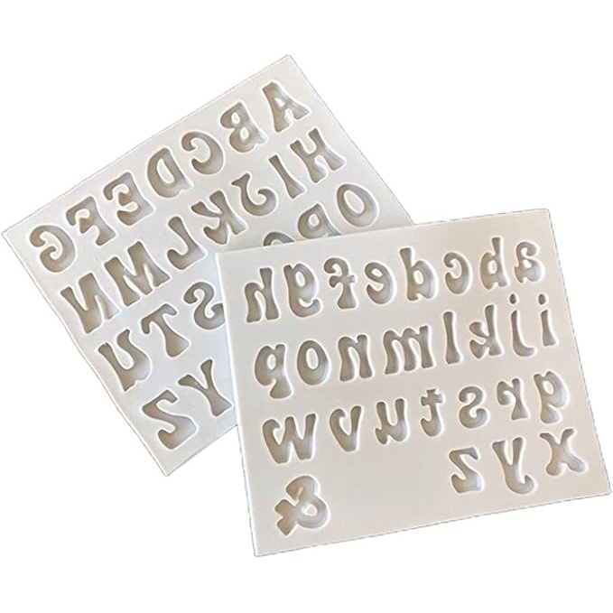 Khuôn Silicone Làm Bánh Tạo Hình Chữ Cái &amp; Số 3D DIY