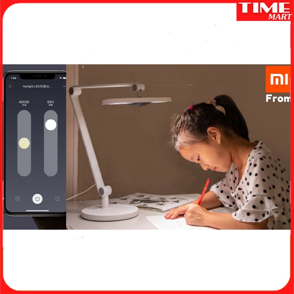 [CHÍNH HÃNG] Đèn bàn và đèn học LED thông minh chống cận cao cấp XIAOMI YEELIGHT V1 PRO. Hỗ trợ kết nối APP [TIME_MART]