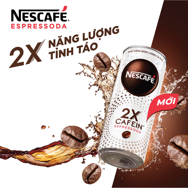 Lốc 6 lon Thức Uống Năng Lượng Cà Phê NESCAFÉ ESPRESSODA 330ml/lon