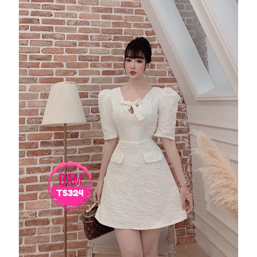 ĐẦM GẤM NƠ SIÊU XINH TS324 ❤100% ẢNH THẬT❤