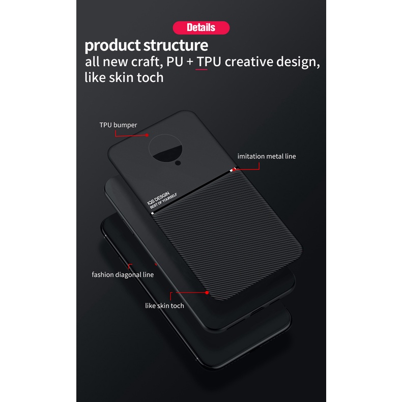 Dành Cho Xiaomi Poco F2 Pro Vỏ Da Từ Tính Sang Trọng Mờ Bảo Vệ Chống Sốc Vỏ Điện Thoại