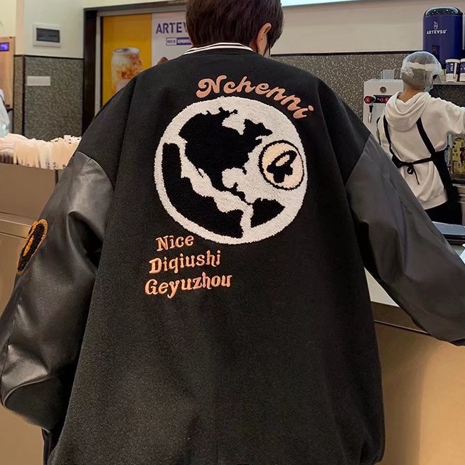 Áo khoác ngoài bomber nam form rộng mặc nhà, áo bóng chày nam oversize  đi chơi đi học du lịch thời trang ulzzang unisex