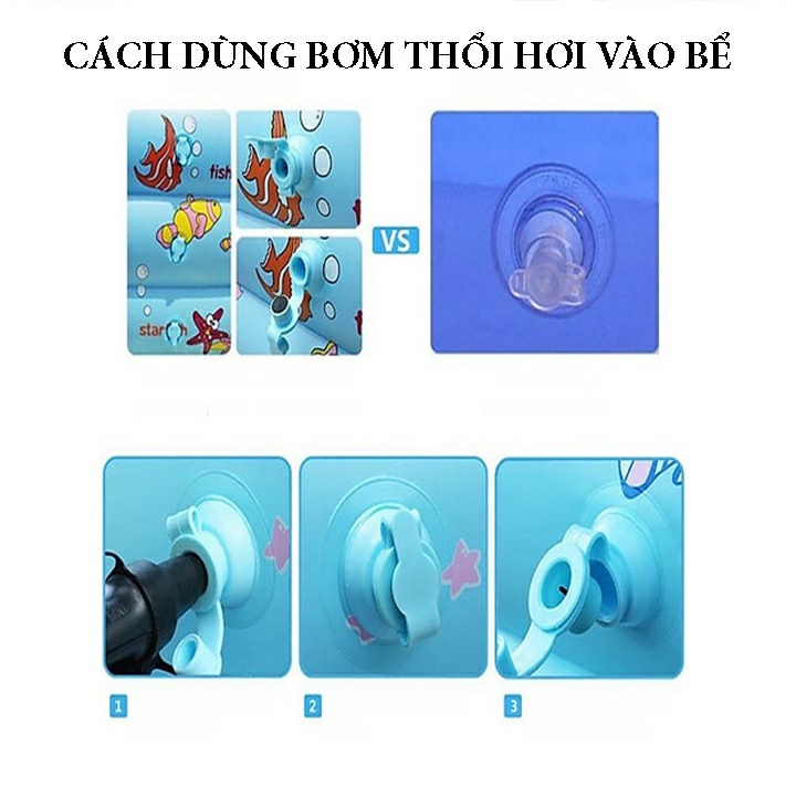 Bể bơi, hồ bơi trẻ em cao cấp 3 tầng chữ nhật, hàng loại 1 dày, dẻo, xin 1,3m, 1,5m, 1,8m, 2,1m, 2,6m, 3m