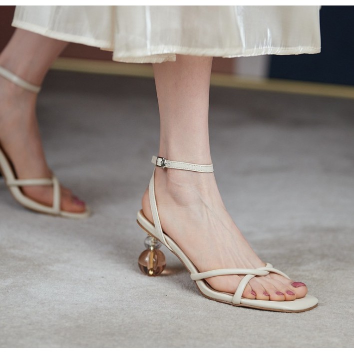 SANDAL TRỤ TRÒN QUAI MẢNH MẪU MỚI 2021