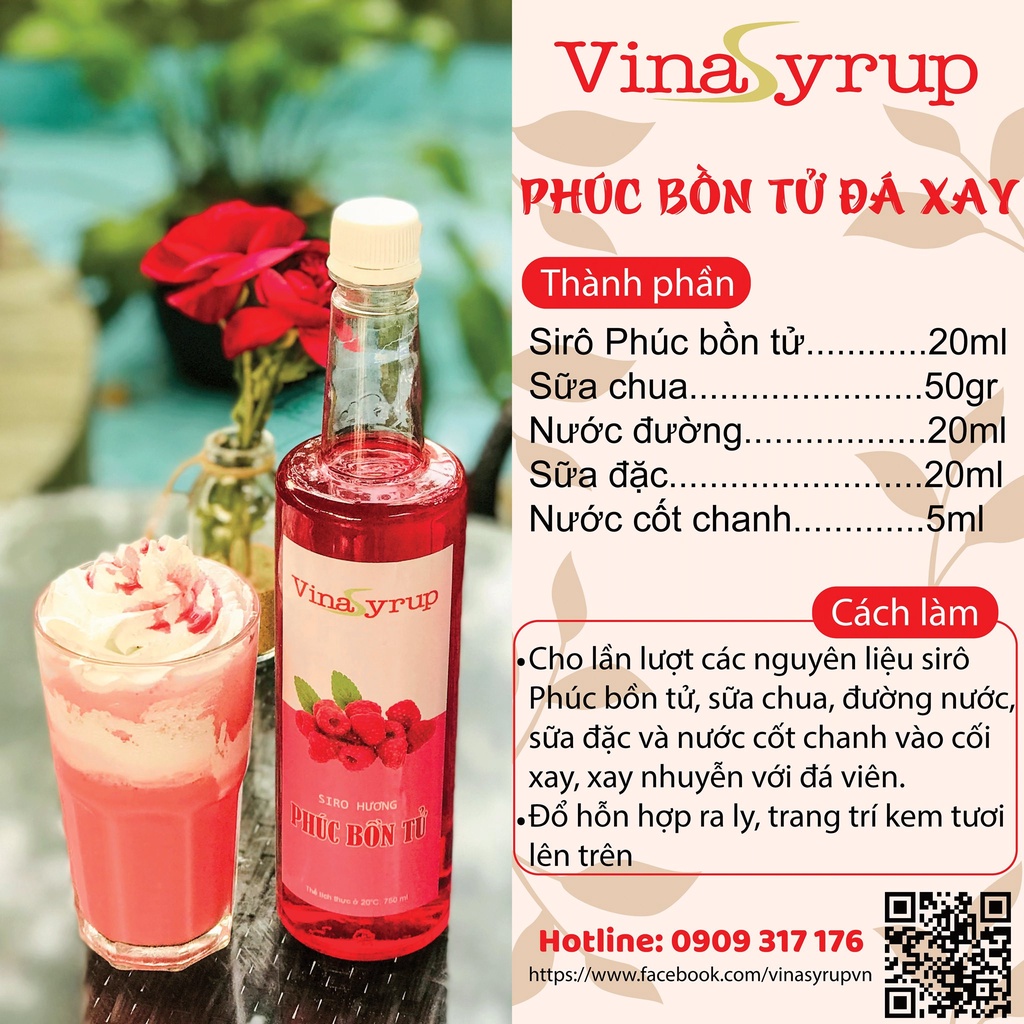 Siro Phúc Bồn Tử VinaSyrup 750ml