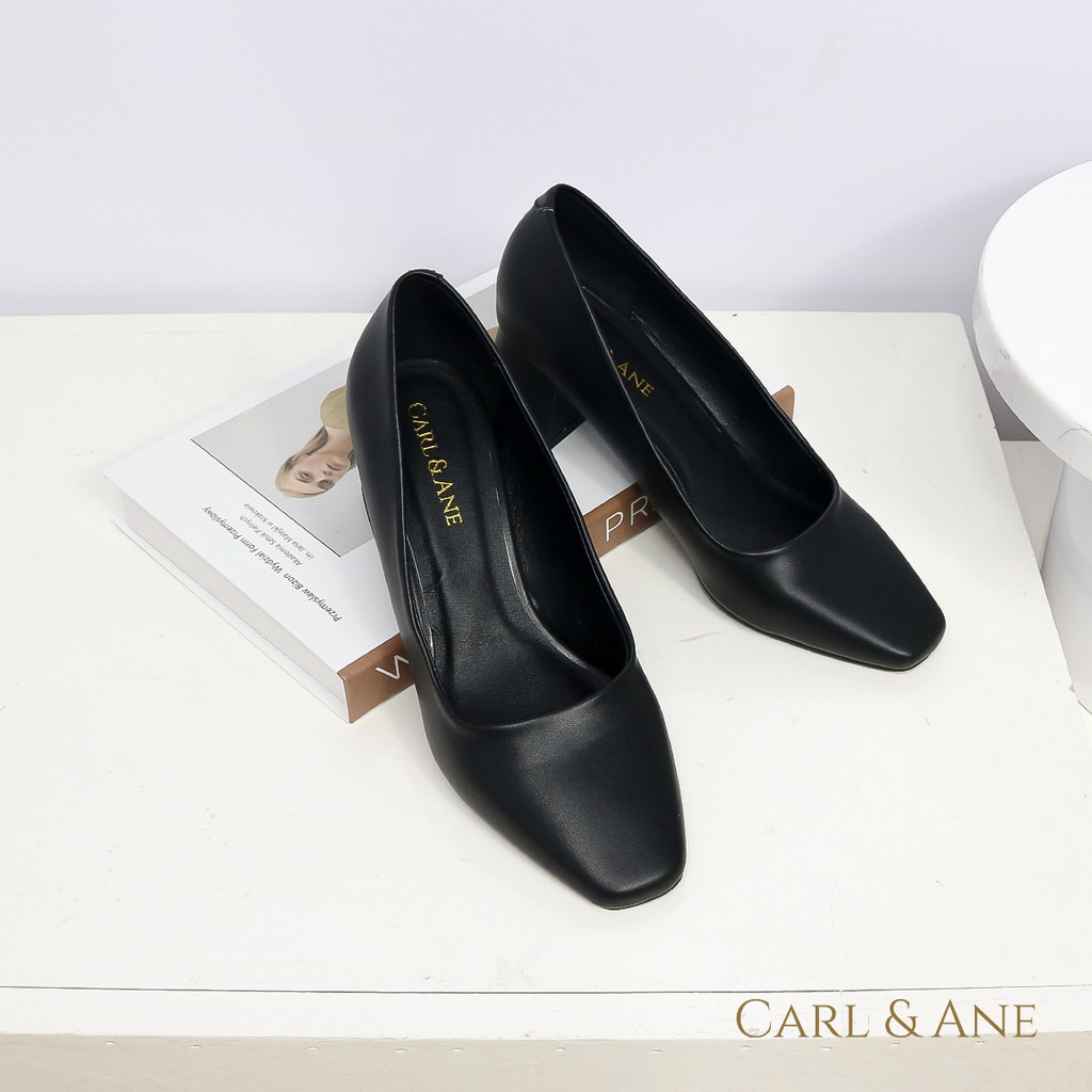 Carl &amp; Ane - Giày cao gót thời trang nữ dễ phối đồ cao 5cm màu đen _ CP004