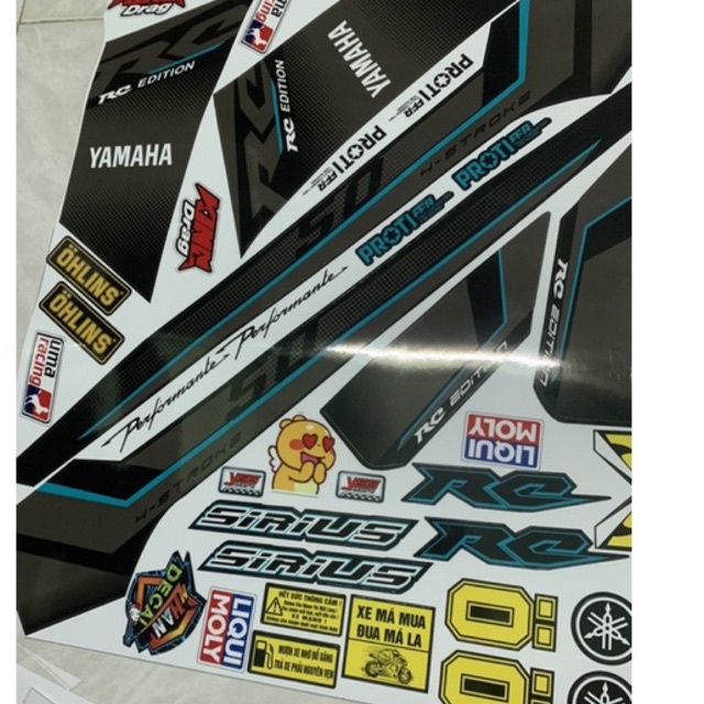 Tem sirius 50 xám xanh đen