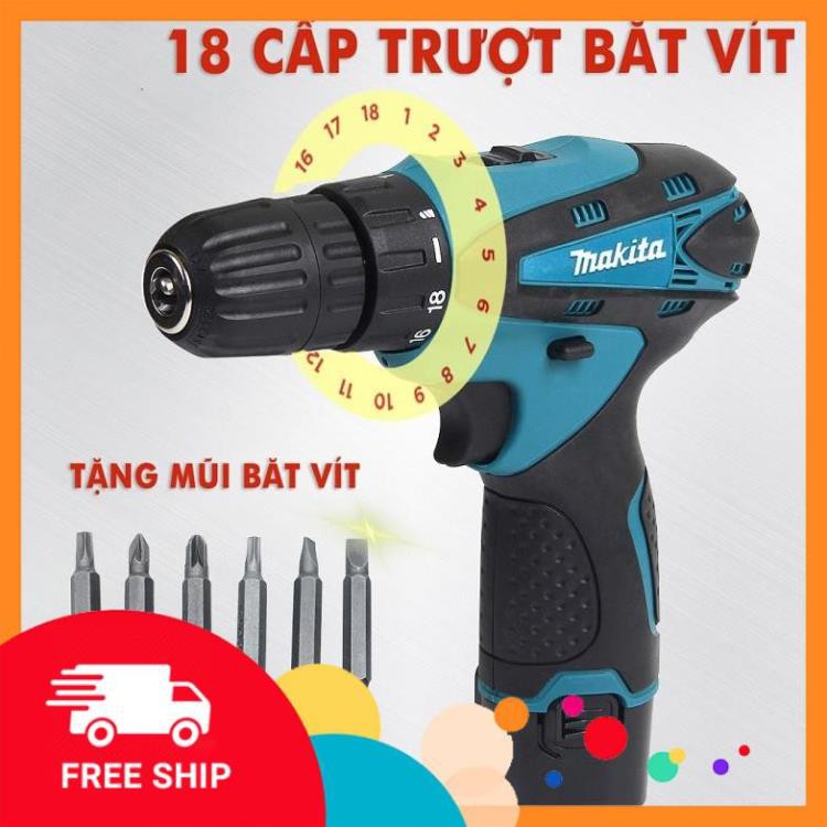 [Chính Hãng] MÁY KHOAN VÀ VẶN VÍT MAKITA DF330DWE 12V - 2 PIN - TẶNG 2 MŨI BẮT VÍT - SẠC CỐC -Xịn