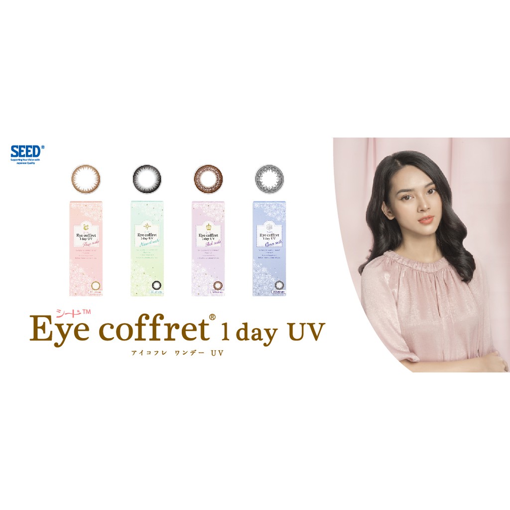 Kính áp tròng có màu SEED Eye coffret 1day UV