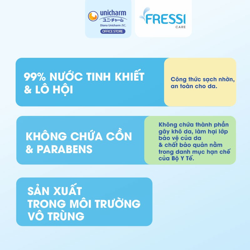 [Mã FMCGMALL -8% đơn 250K] Khăn ướt chăm sóc da Fressi Care Face gói 20 miếng/gói | BigBuy360 - bigbuy360.vn