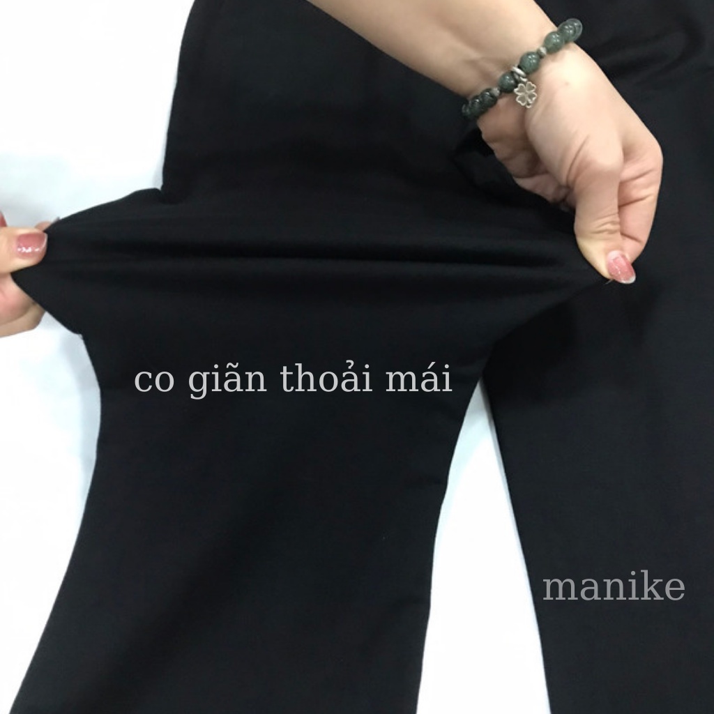 Quần Ống Loe Cạp Cao Dáng Dài MANIKE, Quần legging Nữ Thun Dáng Dài Ôm Mông Ống Loe | BigBuy360 - bigbuy360.vn