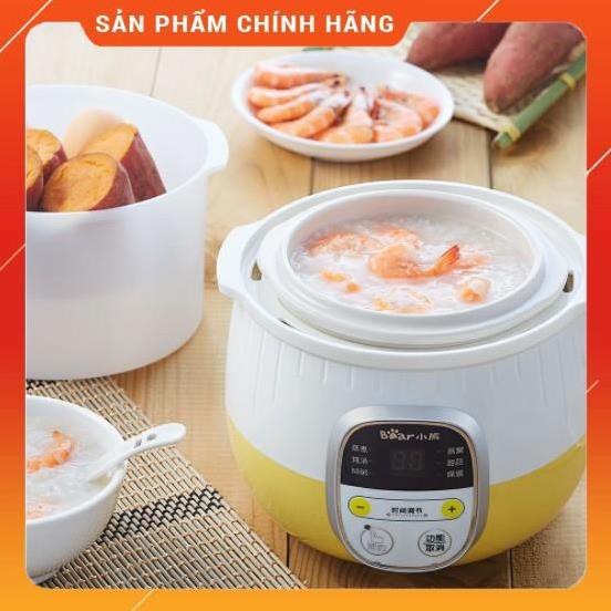 [Freeship] Nồi nấu cháo, ninh, hầm, hấp cách thủy Bear DDZ-B08C1, sử dụng gốm sứ cao cấp