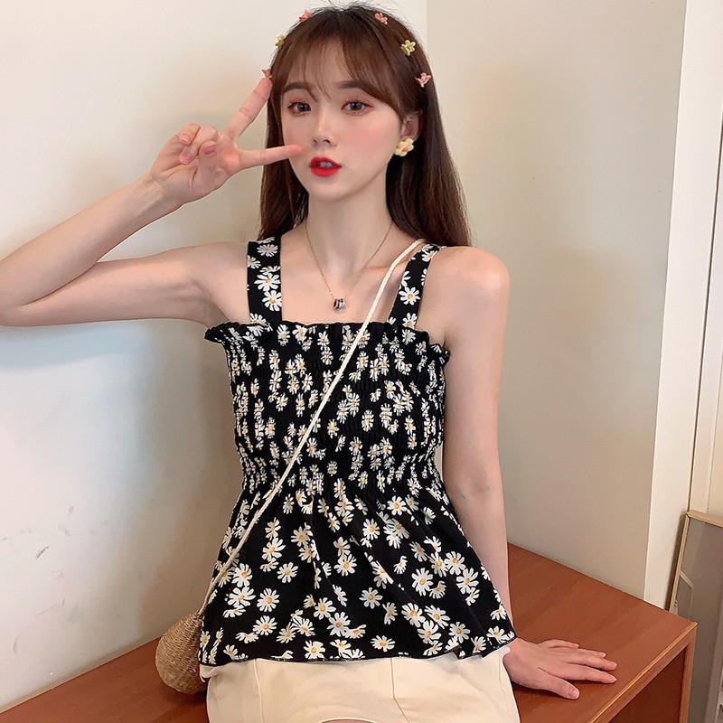 Women Fashion Causal Daisy Cami Tops Summer Vest Sleeveless Camisole | BigBuy360 - bigbuy360.vn