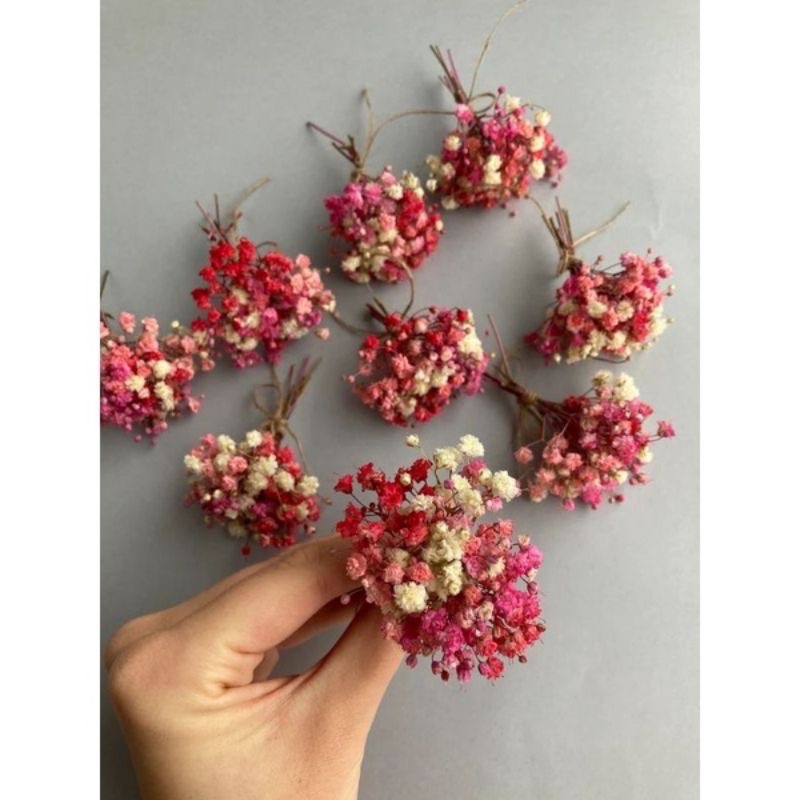 Bó Hoa Baby khô, Hoa khô bó nhỏ nhiều màu giá rẻ- Hoa khô trang trí quà tặng, thiệp, decor...