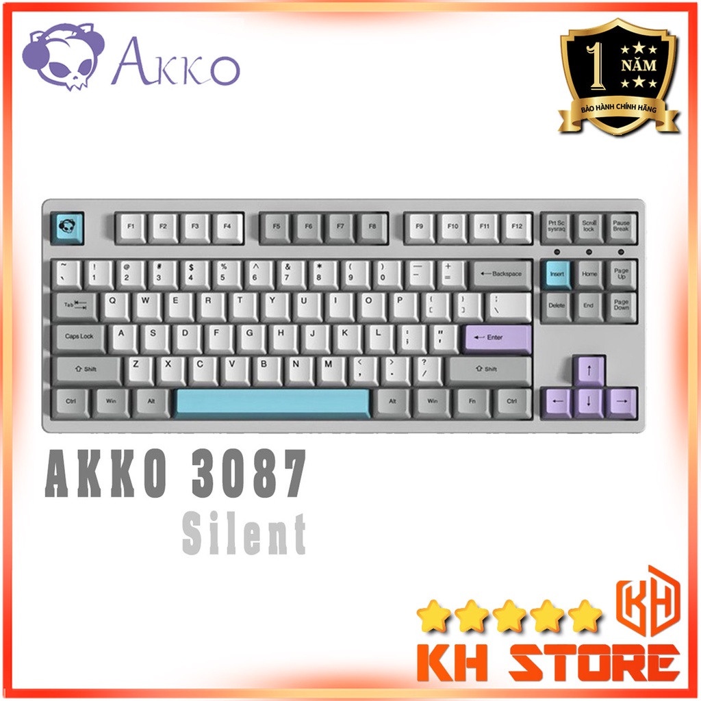 Bàn phím cơ Gaming, chơi game AKKO 3087 Silent