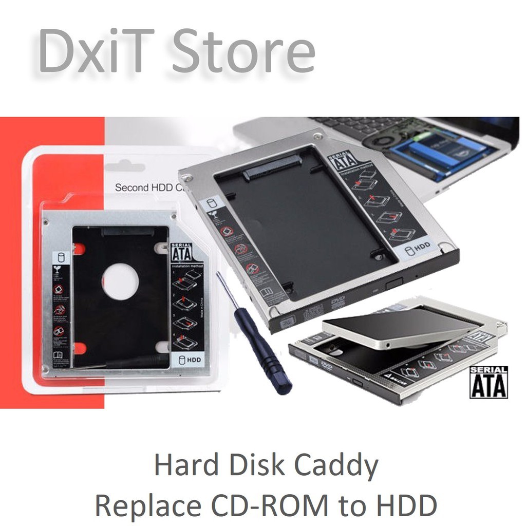 [Freeship đơn từ 50K] Khay Ổ Cứng Caddy Bay HDD SSD SATA 3 9.5mm- Giải Pháp Lắp Ổ Cứng Thứ 2 cho Laptop