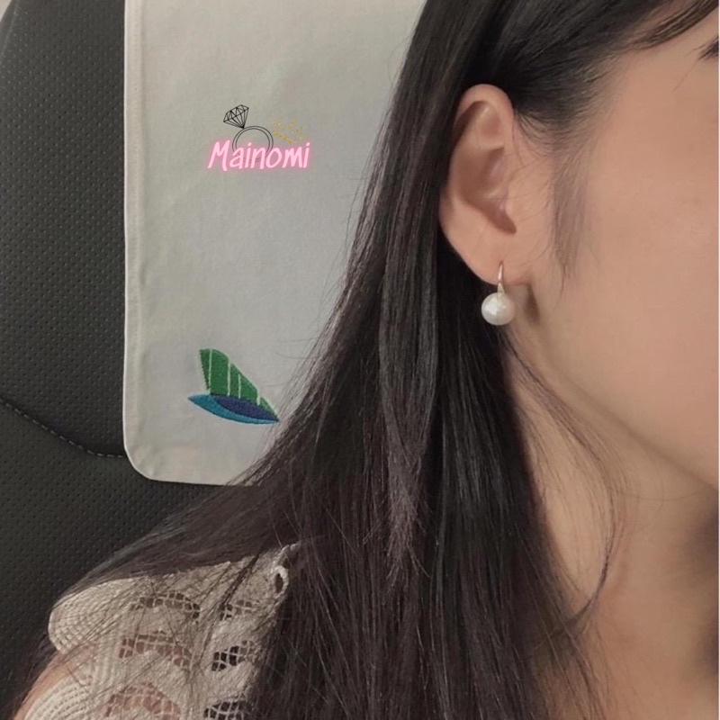 Bông tai móc câu bạc, mã trang sức chưa từng hết hot hit, nhẹ nhàng phong cách Mainomi Shop Bạc Xinh