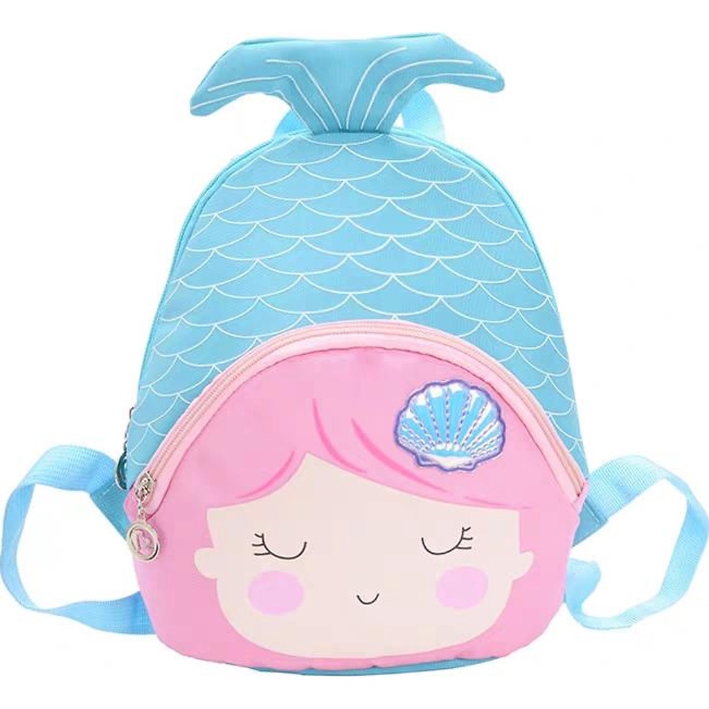 Nàng Tiên Cá Hoạt Hình Trẻ Em Ba Lô Bé Gái Đuôi Cá Dễ Thương Cặp Đi Học Nhỏ Balo Cho Trẻ Mẫu Giáo Túi Đeo Vai Thời Trang
