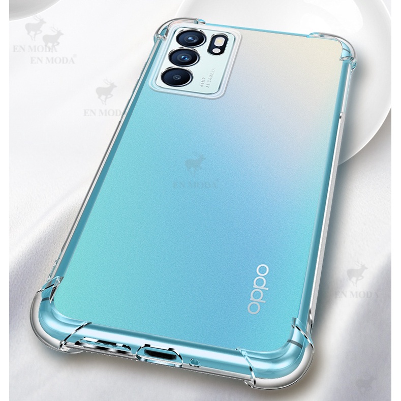 Ốp lưng Oppo Reno 6z 5G dẻo trong suốt lồi 4 góc bảo vệ camera chống sốc chống va đập mạnh siêu bền