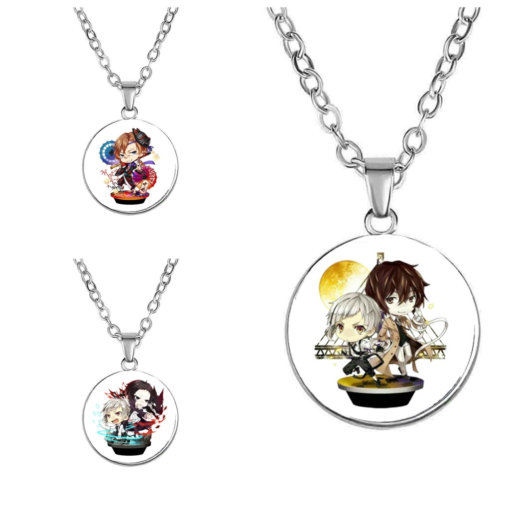 Vòng cổ in hình nhân vật Bungou Stray Dogs  anime chibi xinh xắn quà tặng độc đáo