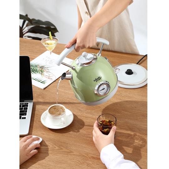 Ấm siêu tốc VDADA nhập khẩu Nhật Bản dung tích lớn 1.8L - Ấm đun nước retro tự động ngắt điện