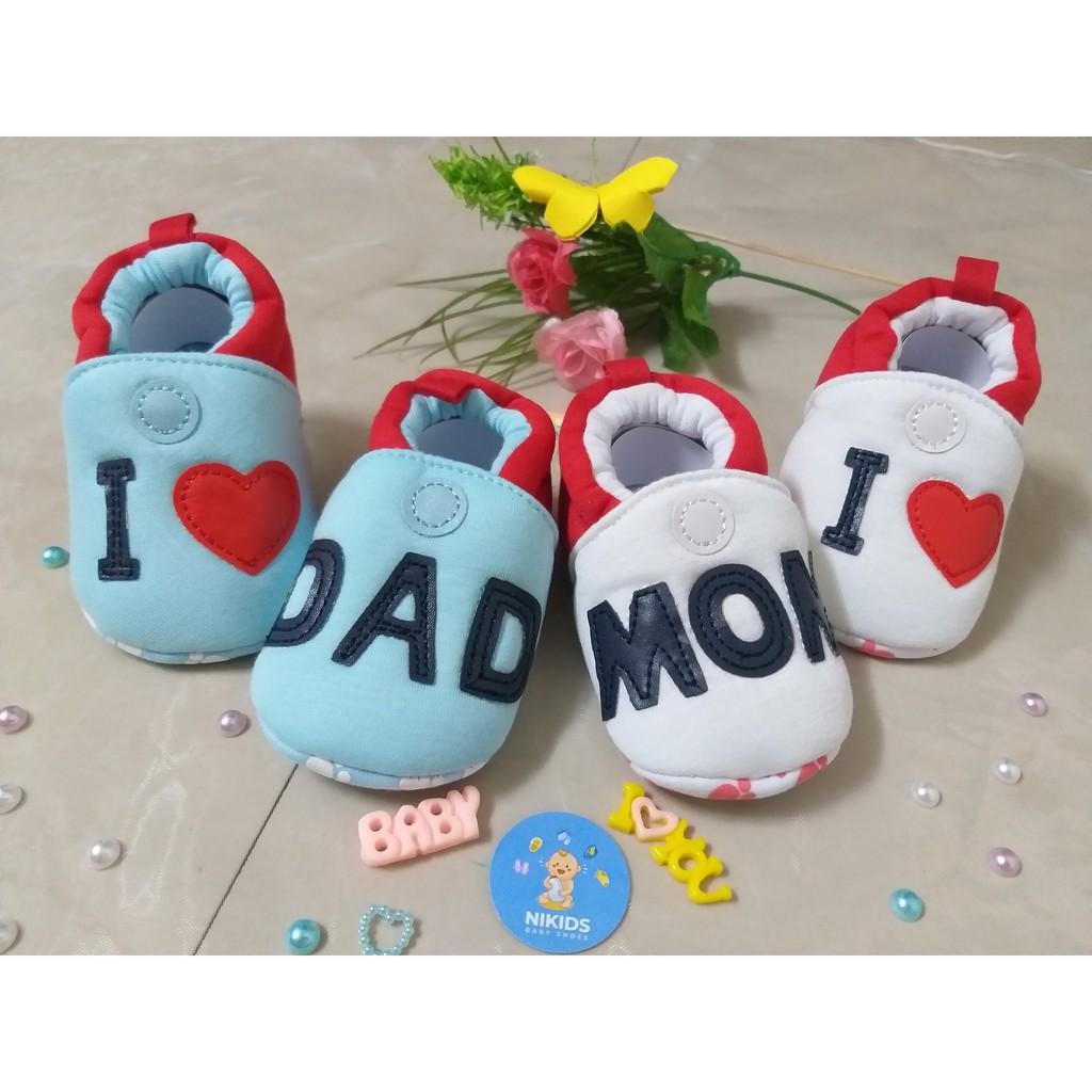 GIÀY BÔNG NỈ I LOVE DAD MOM