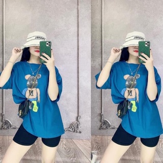 Áo Thun Form Thụng Tay Lỡ In Chú Gấu Hot Hit❤️Áo Phông Unisex Nữ