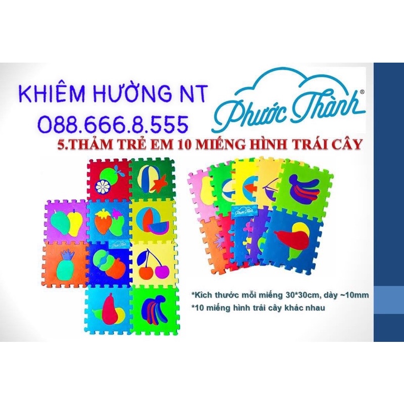 Thảm Xốp 2 mặt cho bé vui chơi thỏa thích